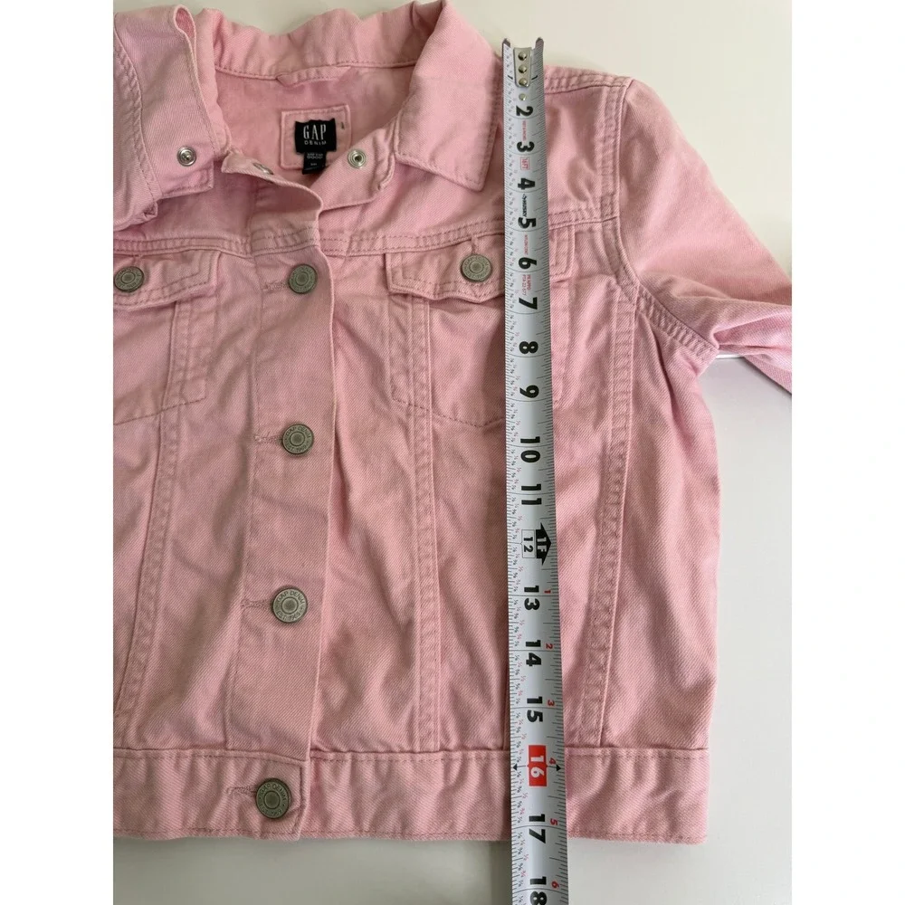Gap Girls Pink Cotton Denim Trucker Jacket Cropped XXL 14-16 Retails $49.95